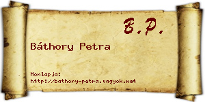 Báthory Petra névjegykártya